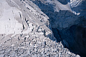 Detailaufnahme vom Gletschermeer am Mont-Blanc, Mer de Glace, Vallee Blanche, Chamonix Mont Blanc, Haute Savoie, Frankreich