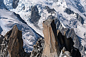 Detailaufnahme vom Gletschermeer am Mont-Blanc, Panorama-Gondel, Mer de Glace, Vallee Blanche, Chamonix Mont Blanc, Haute Savoie, Frankreich