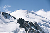 Blick auf den Mont-Blanc, Panorama-Gondel, Mer de Glace, Vallee Blanche, Chamonix Mont Blanc, Haute Savoie, Frankreich