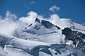 Blick auf den Mont-Blanc, Panorama-Gondel, Mer de Glace, Vallee Blanche,  Chamonix Mont Blanc, Haute Savoie, Frankreich
