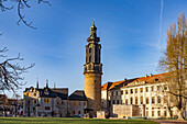  Weimar City Palace with Castle Tower Weimar, Thuringia, Germany, Europe 
