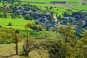 Blick vom Rodenstein auf Schlaifhausen, Waberla, Kirchehrenbach, Fränkische Schweiz, Franken, Bayern, Deutschland