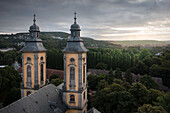 Schlosskirche des Deutschordensschloss von Mergentheim bei Sonnenaufgang, Bad Mergentheim, Main-Tauber-Kreis, Baden-Württemberg, Deutschland, Europa