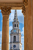 Trafalgar Square with St. Martins in the Field, National Gallery, West End, London, England, UK