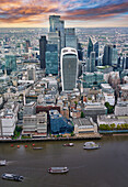 Skyline, City of London, Buildings of the financial district, Views from The Shard, London, England, UK