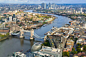  Tower Bridge, Themse, Ansichten von The Shard, London, England, Großbritannien 