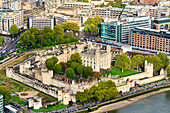  Tower of London, Themse, Ansichten vom Shard, London, England, Großbritannien 