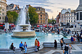 The Fountains, Trafalgar Square, West End, London, England, UK