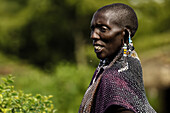  Portrait of a Maasai woman, Tanzania, East Africa, Africa 