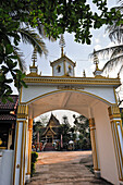 Pha Chiao Sing Kham temple's gate at Muang La, Oudomxay Province in northwestern Laos, Southeast Asia