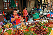 Morgenmarkt in der Hauptstadt Luang Prabang, Laos, Südostasien