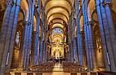  Innenansicht der Kathedrale, Santiago de Compostela, A Coruña, Galizien, Spanien 