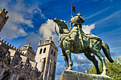 Equestrian statue of Vimara Peres, Sé, Cathedral, Porto, Portugal