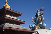 Nepal, Pokhara, Pumdikot, Shiva, hindu God, statue, 
