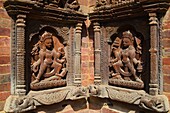 Nepal, Patan, Royal Palace, wall niche, images of deities