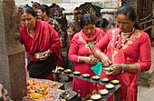 Nepal, Bhaktapur,  Dashain Festival, women, people, 