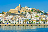 View of Ibiza old town and Dalt Vila, Ibiza, Balearic Islands, Spain,
