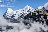  Eiger and Mönch above the fog, Mürren, Bernese Oberland, Switzerland 