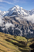  View of the Jungfrau from the ascent to the Schilthorn, Mürren, Bernese Oberland, Switzerland 