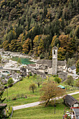  View of Lavertezzo in the Valle Verzasca, Ticino, Switzerland 