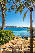 Uferpromenade an der Calo de ses Llisses, Cala Fornells, Mallorca, Balearen, Spanien