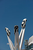  Artwork Inspiration 911 by Gerry Judah featuring Porsche 911 vehicles, Porscheplatz in Zuffenhausen, Stuttgart, Baden-Württemberg, Germany, Europe 
