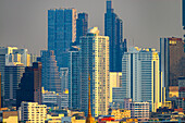 Panorama von Chinatown auf die Skyline von Bangkok, Thailand, Asien