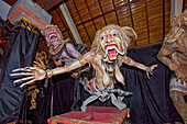 Ogoh-ogoh statue depicting Rangda, the demon queen in Balinese mythology. Ogoh-ogoh Museum in Mengwi, Bali, Indonesia.