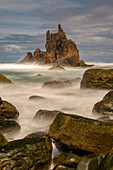  The imposing Roque Benijo captured in a long exposure. Santa Cruz de Tenerife Province, north coast of Tenerife, Spain 