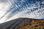  Beautiful cloud formations over Mount Teide, Teide National Park, Tenerife, Spain 