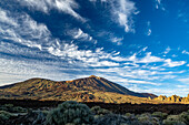 Blick zum Teide vom Aussichtspunkt Llano de Ucanca Vista Point, Caldera im Teide Nationalpark, Teneriffa, Spanien