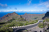  The TF436 road leads through the beautiful hiking area Barranco de Masca, Santa Cruz de Tenerife, Spain 