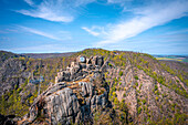  View of the D. Ernst Wachler Rock on the Hexentanzplatz in Thale, Hexentanzplatz, Thale, Saxony-Anhalt, Germany 