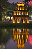 Vietnam, Hanoi, skyline, Hoan Kiem Lake, Turtle Tower,
