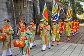 Vietnam, Hue, Citadel, Imperial City, Ngo Mon Gate, Change of Guards, ceremony