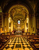  Interior of the Church of Saints Nabore and Felice in Cadenabbia, Griante, Lake Como, Italy 