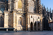 Famous buildings of St. Vitus cathedral and castle of Old Prague