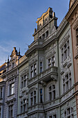 Decoration of the building in the narrow streets of Old Prague