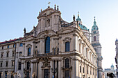 Old church in Barowue style on Prague Castle side