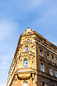Decooration of the building in Old Prague in Art Nouveau and Art Deco style