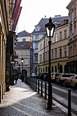 Decooration of the building in Old Prague in Art Nouveau and Art Deco style