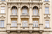 Decooration of the building in Old Prague in Art Nouveau and Art Deco style