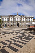 Portugal, Azores, Terceira Island,  Angra do Heroismo, Praca Velha, Town Hall, 