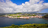 Portugal, Azores, Faial Island, Horta, skyline, general view, 