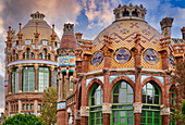 Recinto Modernista de Sant Pau, Art Nouveau, by Lluís Domènech i Montaner, Hospital de la Santa Creu i Sant Pau, World Heritage by UNESCO, Barcelona, Catalonia, Spain, Europe