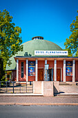  Zeiss Planetarium with classical architecture on a clear day, Jena, Thuringia, Germany 