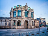  Dresden Zwinger at blue hour, Theaterplatz, Old Town, Dresden, Saxony, East Germany, Germany, Europe 