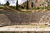 Das Theater von Delphi, Archäologische antike Stätte von Delphi, Mittelgriechenland, Griechenland