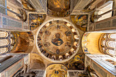 Mosaike und Fresken der Kuppel des Katholikon, Kloster Hosios Lukas, Steiri, bei Distomo, Mittelgriechenland, Griechenland