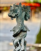 Incense urn dragon detail, Kitain Temple, Kawagoe, Japan\n